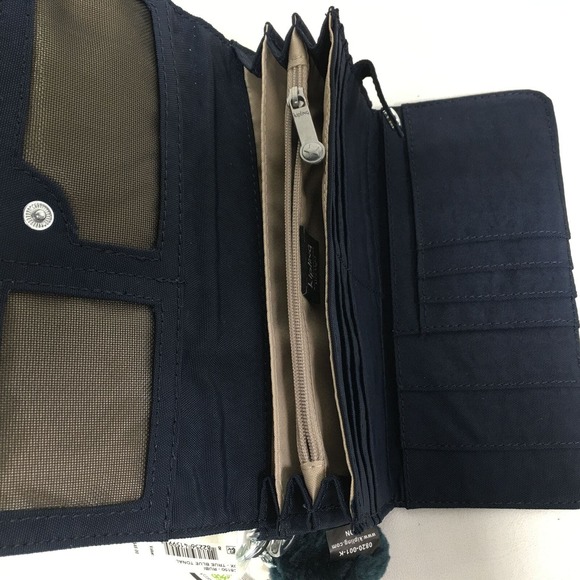 Kipling AC8150 Rubi Wallet, Women's Size 7.5" x 3.75" x 1.5" - True Blue Tonal - Picture 10 of 13